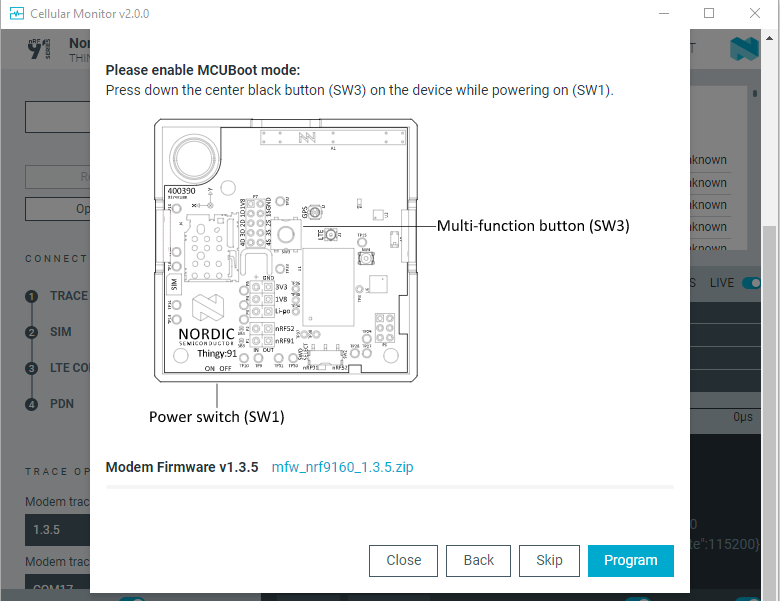 Cellular Monitor - Enable MCUboot